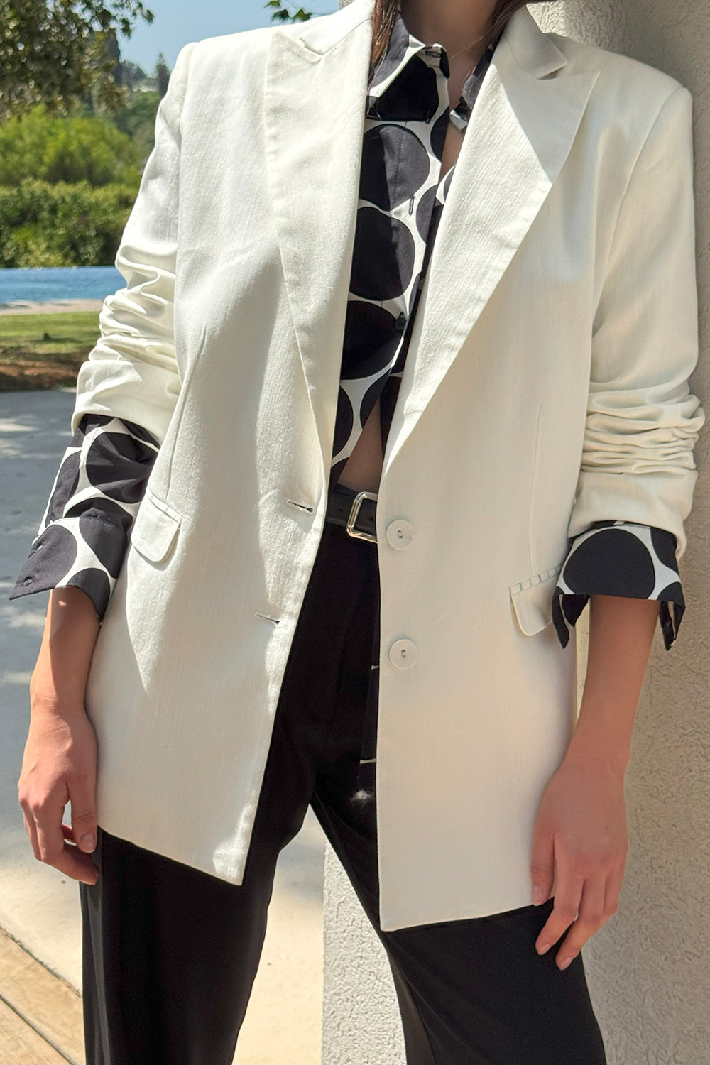 White Oversize LA Elegant Jacket
