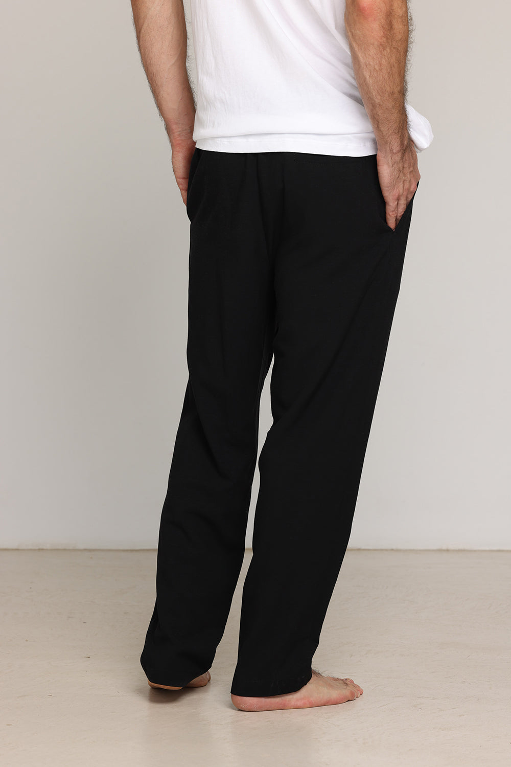 Men Linen Pants Black