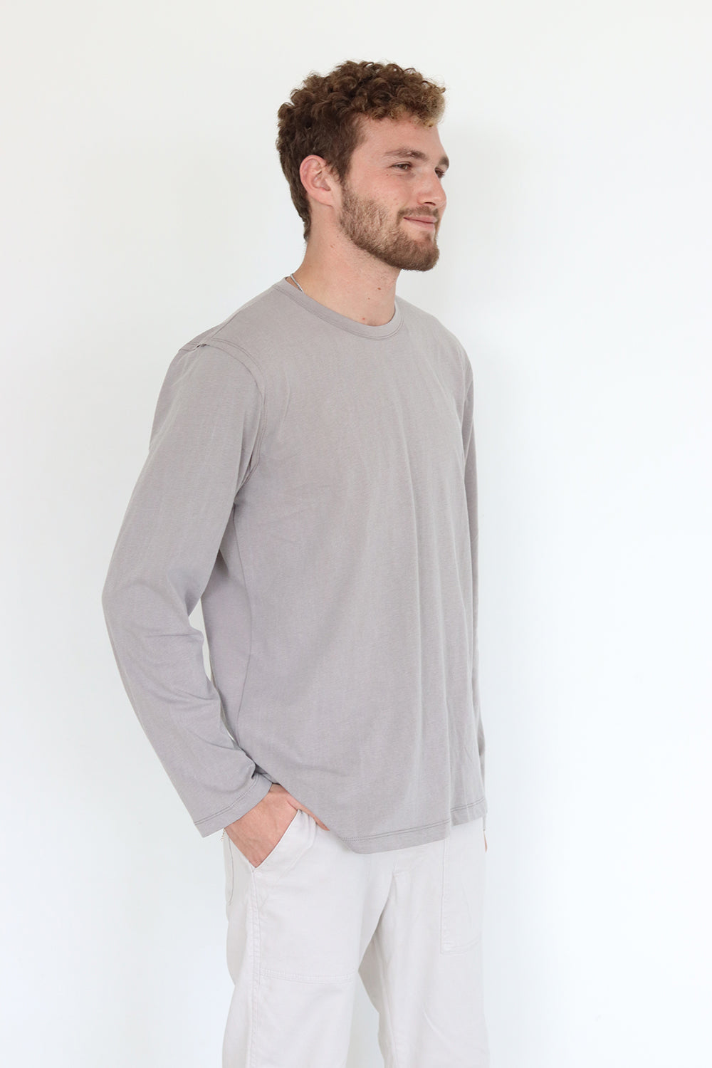 Gray Moka Long Sleeve T-Shirt