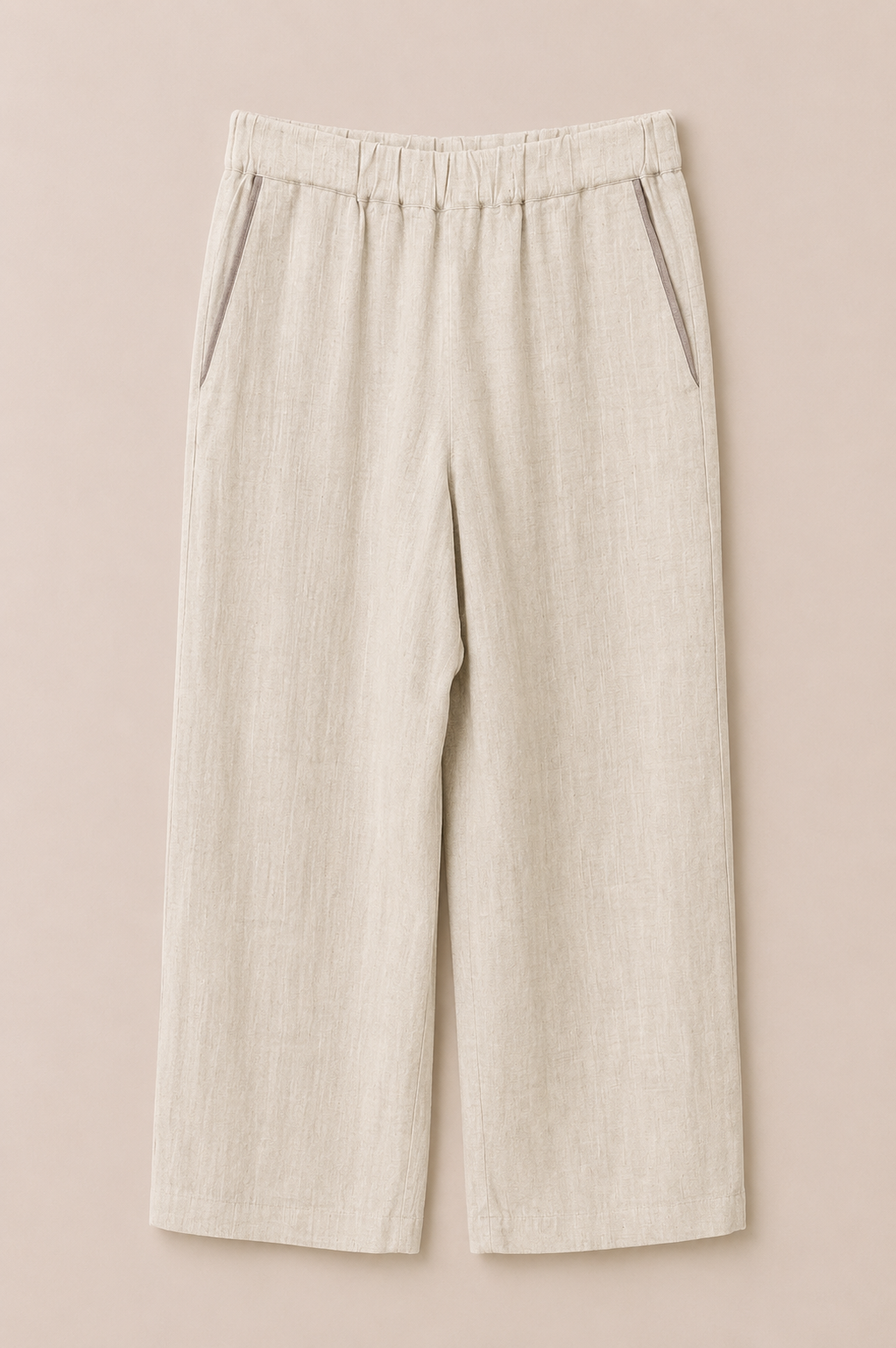 Relaxed linen pants beige
