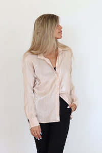 Pink Long Sleeve Buttoned Shirt