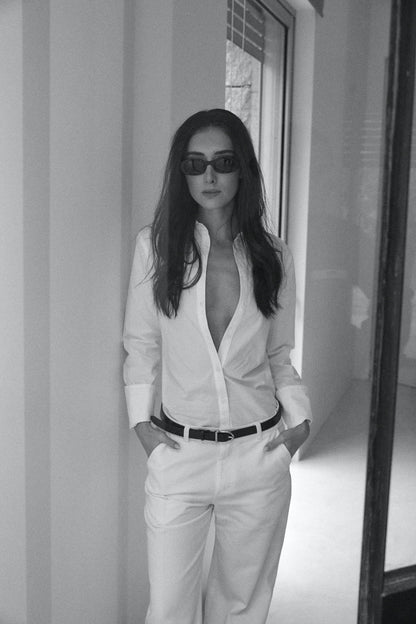 Crisp Cotton Shirt White