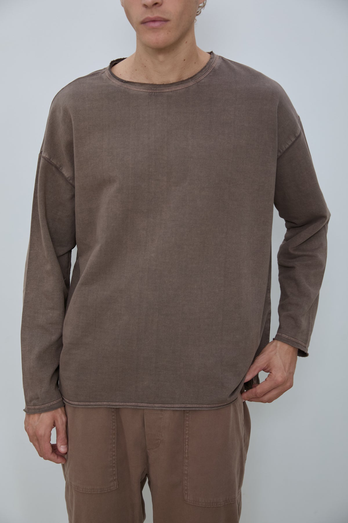 KLEE SWEATSHIRT WASHED MOCHA