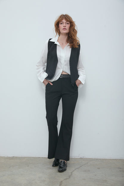 Ticho Pants Black Pinstripe