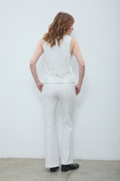 Ticho Pants White Pinstripe
