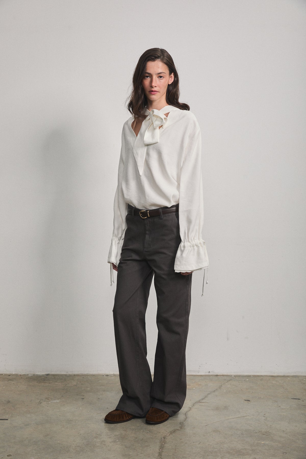 Colette Tie Shirt White