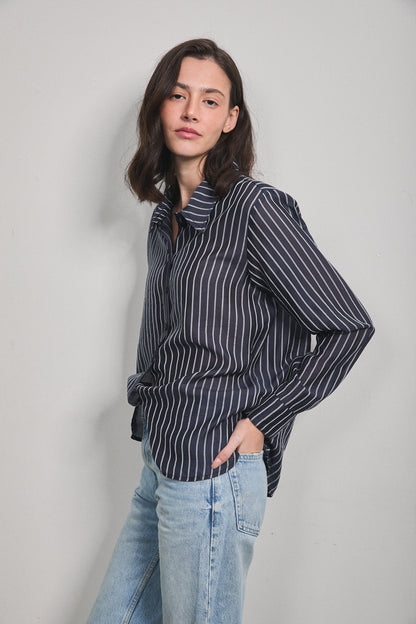 Adelle Striped Shirt Blue