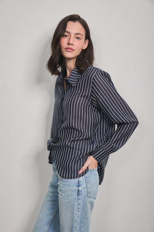 Adelle Striped Shirt Blue