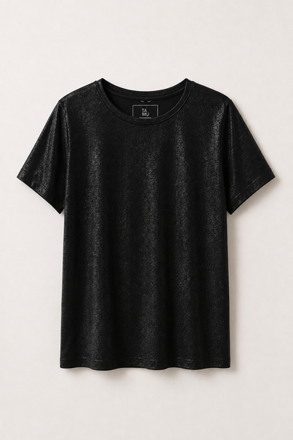 Coco Shimmering T-Shirt Black