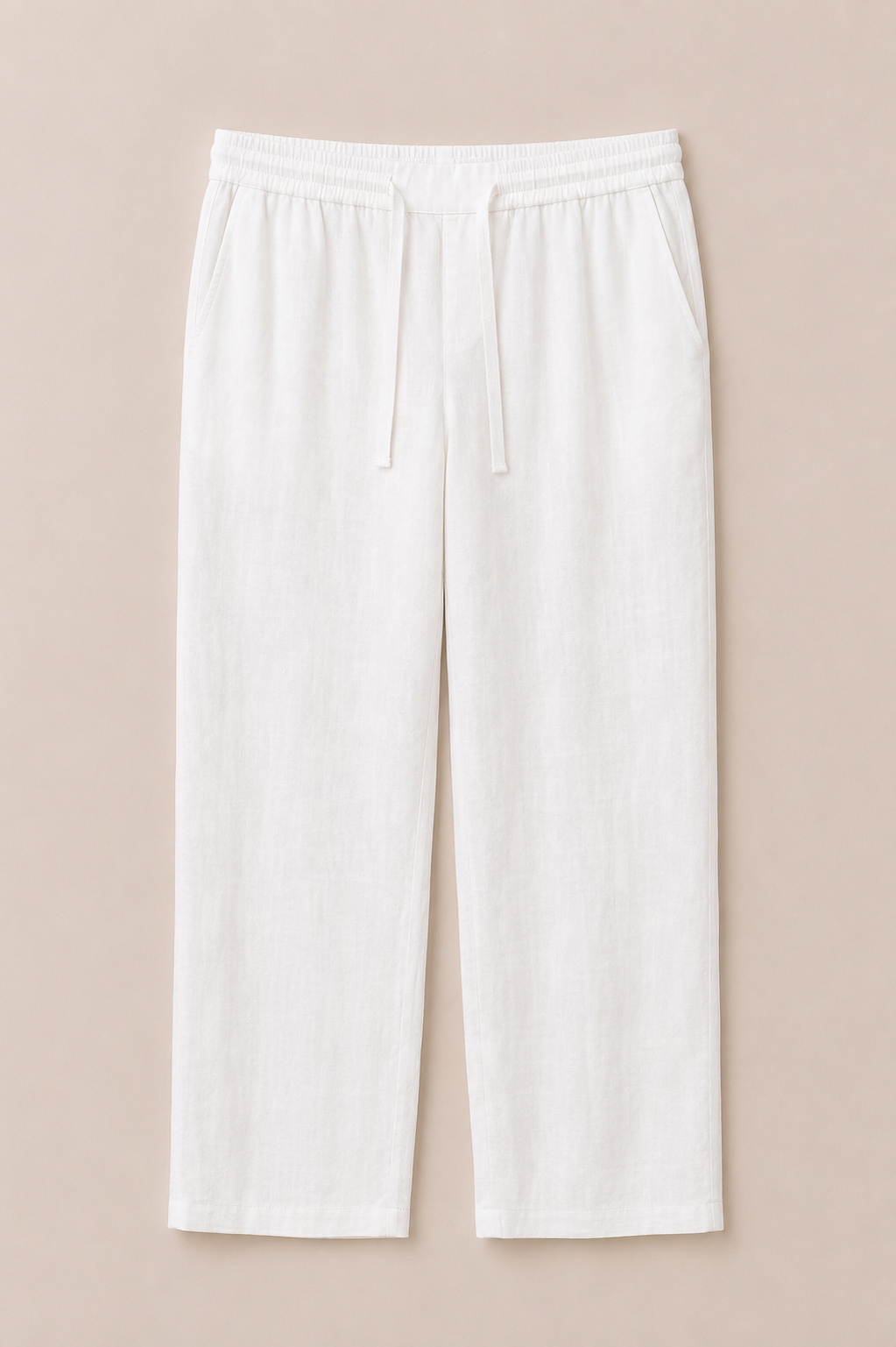 Relaxed Linen Pants White