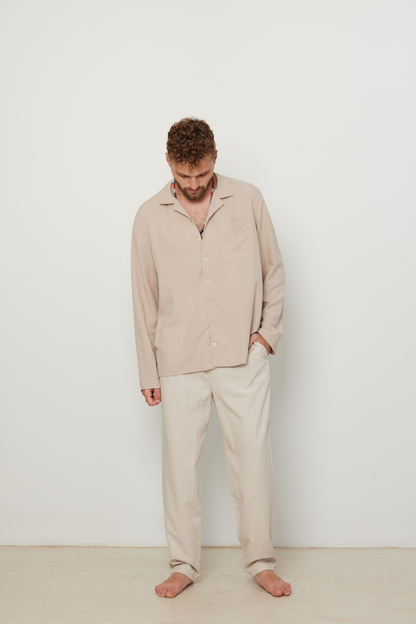 Relaxed Pocket Shirt Beige