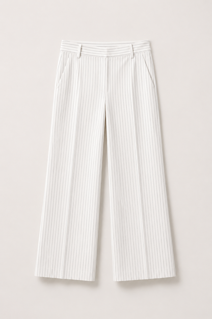 Ticho Pants White Pinstripe