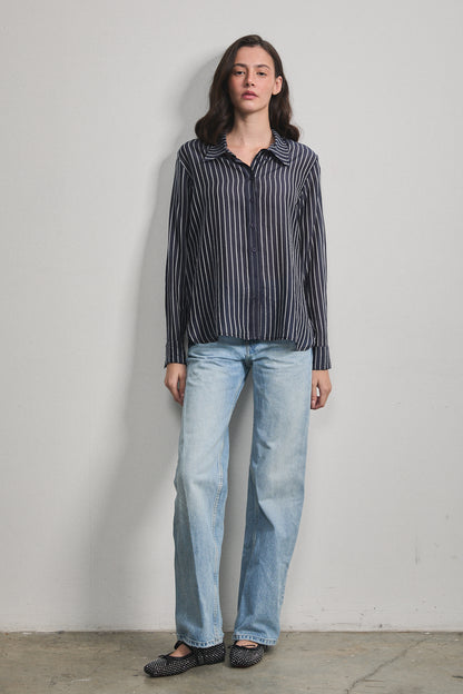 Adelle Striped Shirt Blue