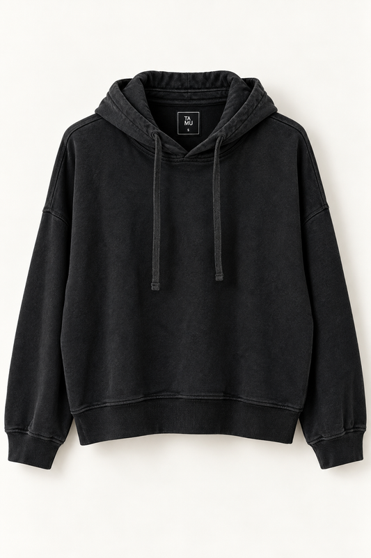 DUNE HOODIE WASHED BLACK