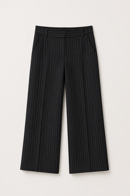 Ticho Pants Black Pinstripe
