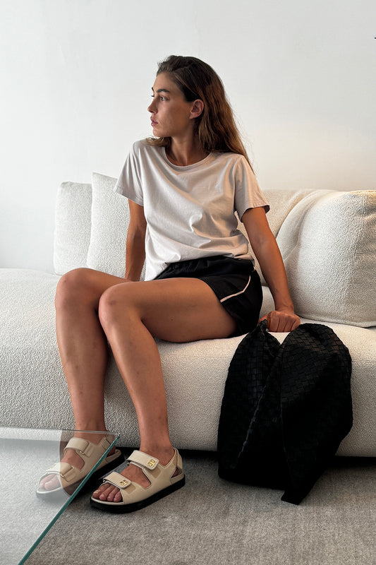 Short Pants Linen Style Black