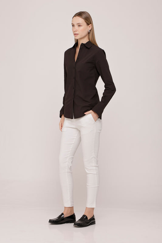 Black Long Sleeve Buttoned Shirt