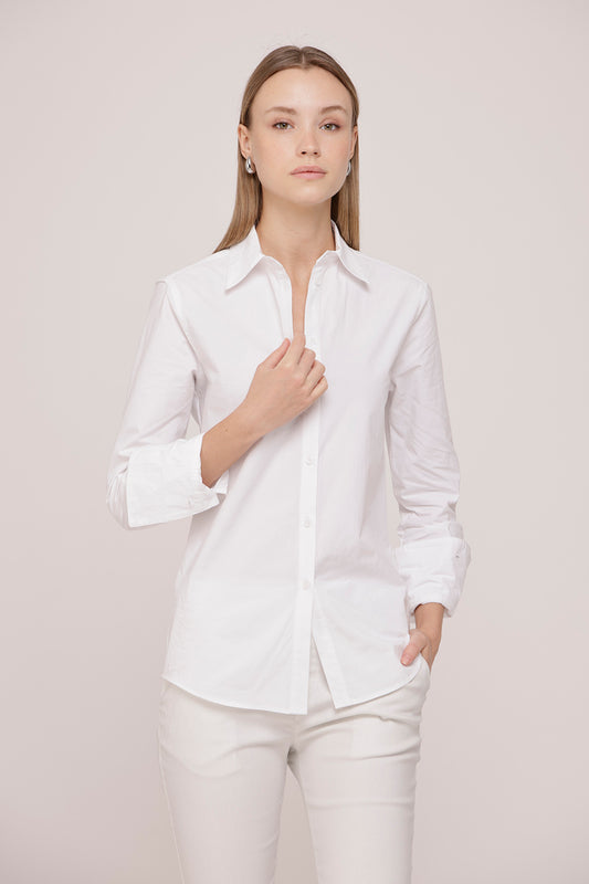 White Long Sleeve Buttoned Shirt