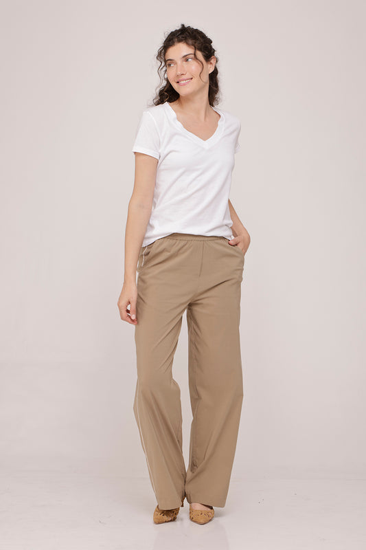 Cotton V T-Shirt White