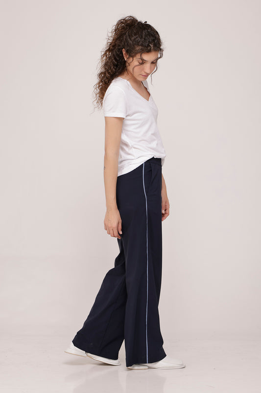 Danny Wide Pants Dark Blue