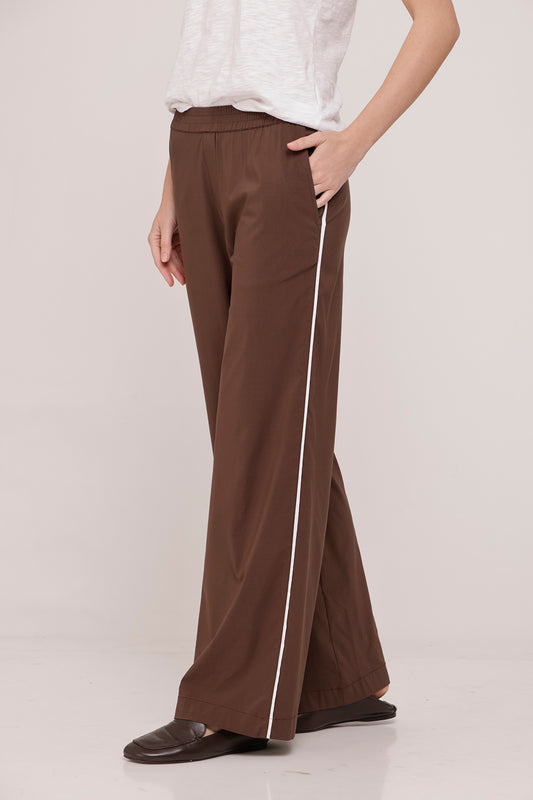 Danny Wide Pants Dark Brown