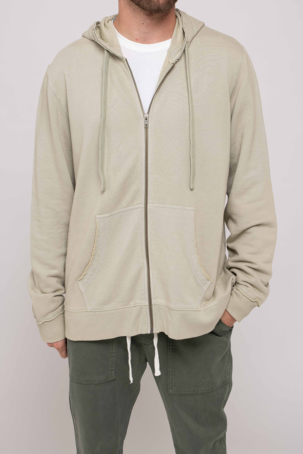 Men Hoodie Khaki