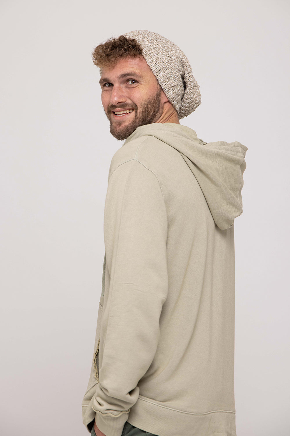 Men Hoodie Khaki