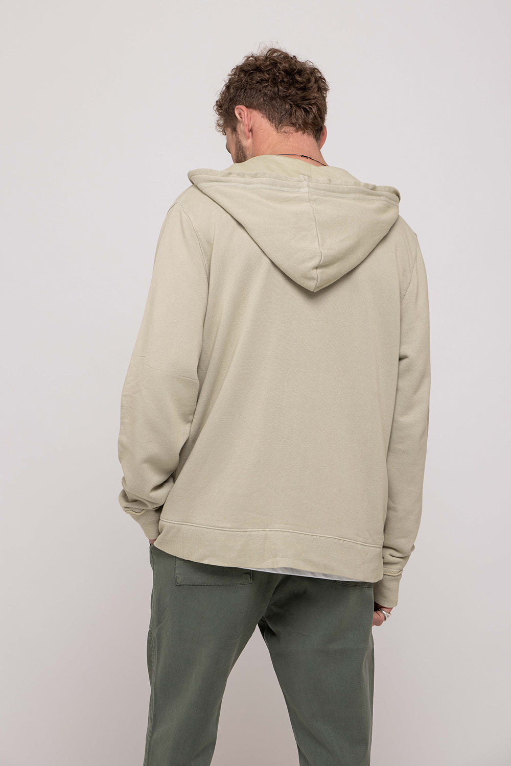 Men Hoodie Khaki