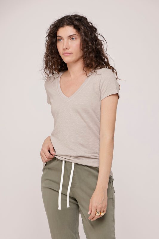 Linen Style T-Shirt Soft Sand