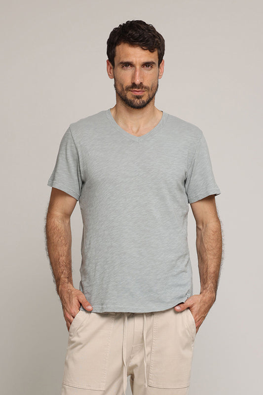 Linen Style T-Shirt Gray