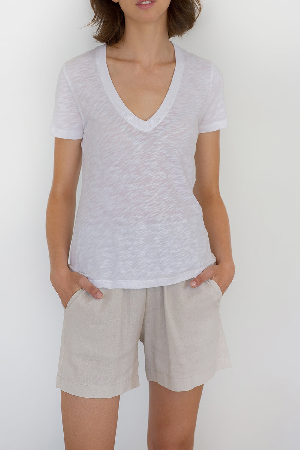 Linen Style T-Shirt White