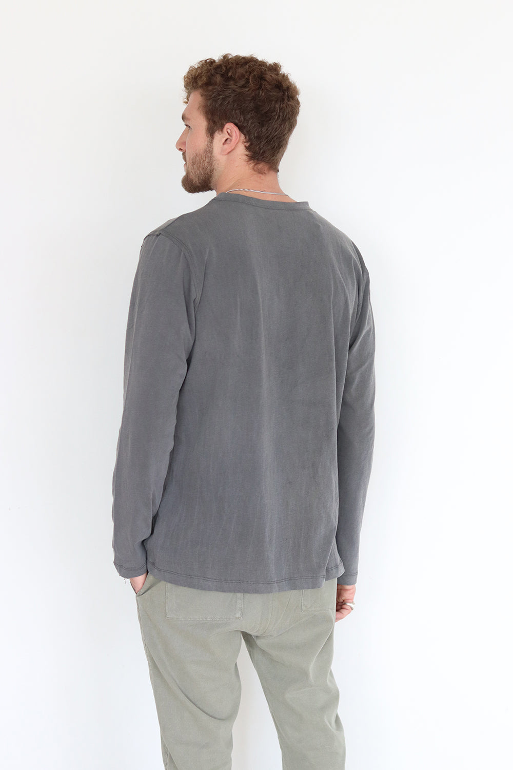Charcoal Color Long Sleeve T-Shirt