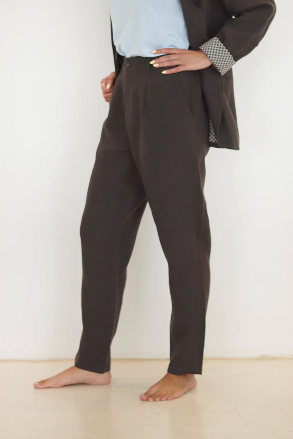 Brown Linen Pants