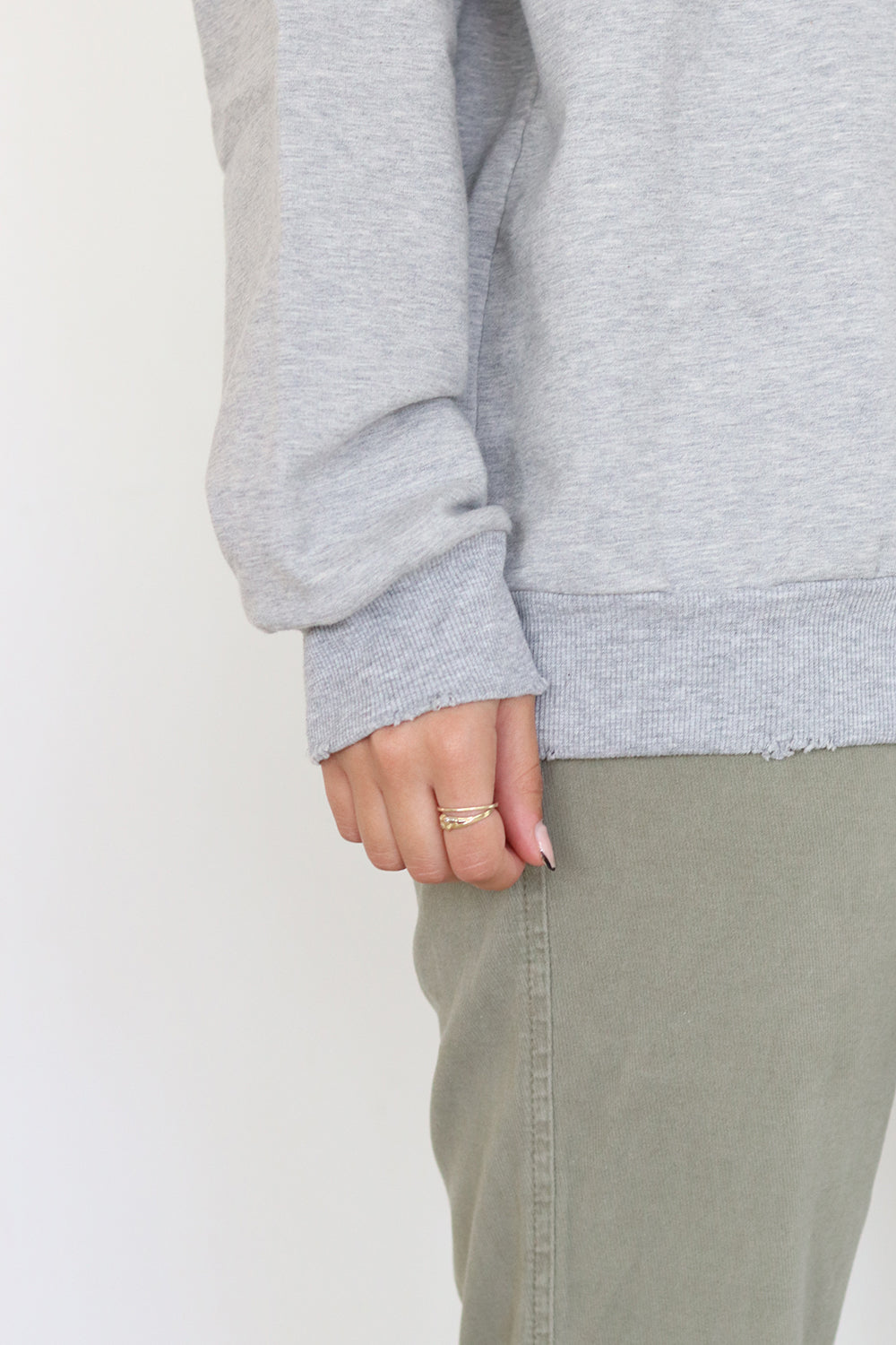 Unisex Sweat-Shirt Melange Gray