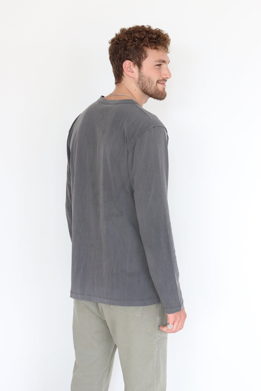 Charcoal Color Long Sleeve T-Shirt