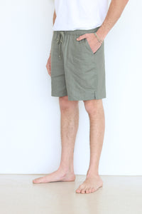 Short Linen Pants Green