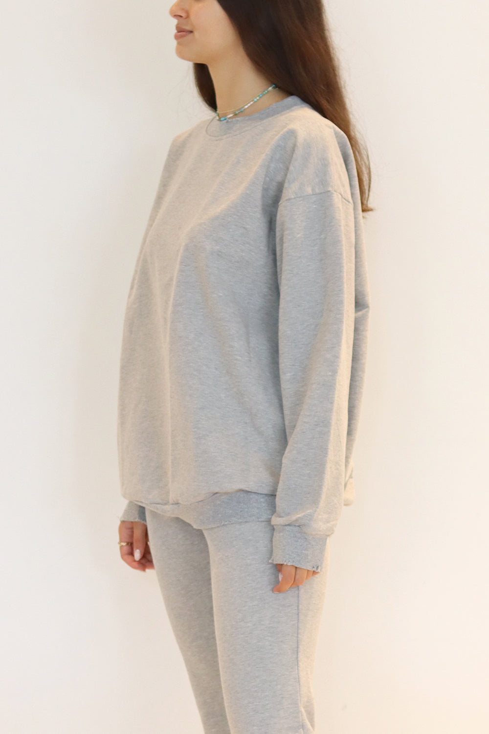 Unisex Sweat-Shirt Melange Gray